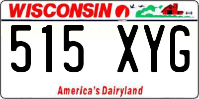 WI license plate 515XYG
