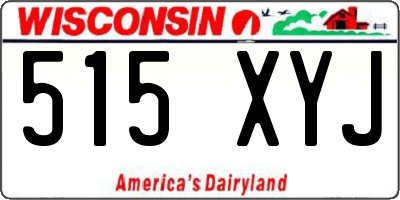 WI license plate 515XYJ