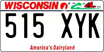 WI license plate 515XYK