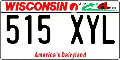 WI license plate 515XYL