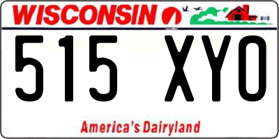 WI license plate 515XYO
