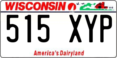 WI license plate 515XYP