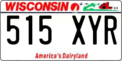 WI license plate 515XYR