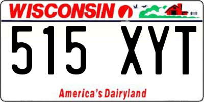 WI license plate 515XYT