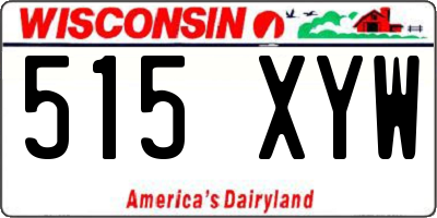 WI license plate 515XYW