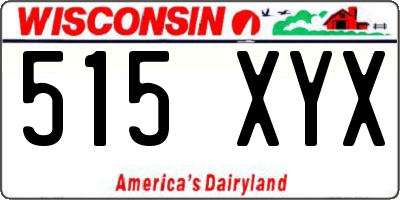 WI license plate 515XYX