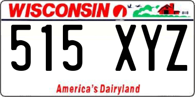 WI license plate 515XYZ