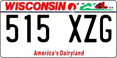 WI license plate 515XZG