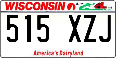 WI license plate 515XZJ