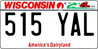 WI license plate 515YAL