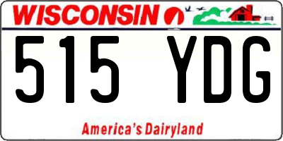 WI license plate 515YDG