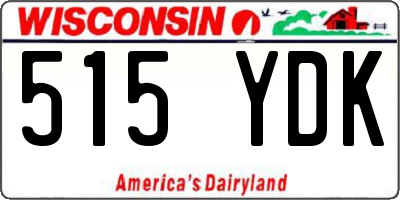 WI license plate 515YDK