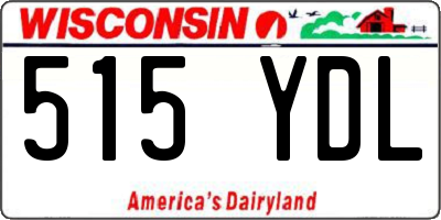 WI license plate 515YDL
