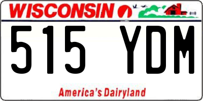 WI license plate 515YDM