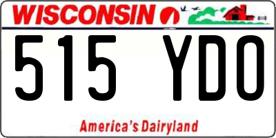WI license plate 515YDO