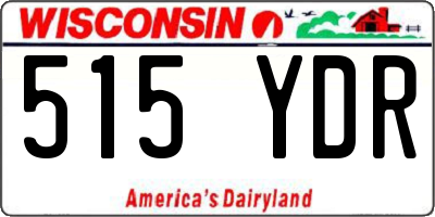 WI license plate 515YDR