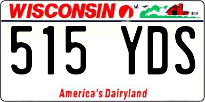 WI license plate 515YDS