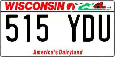 WI license plate 515YDU