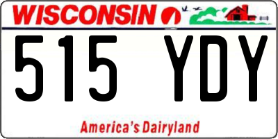 WI license plate 515YDY