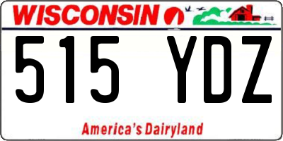 WI license plate 515YDZ