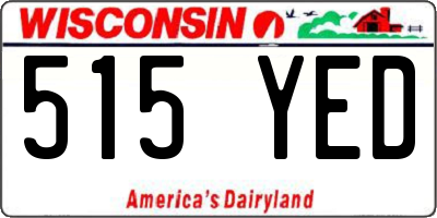WI license plate 515YED