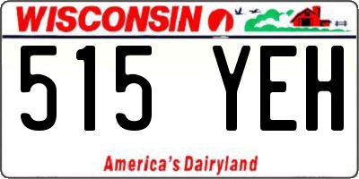 WI license plate 515YEH