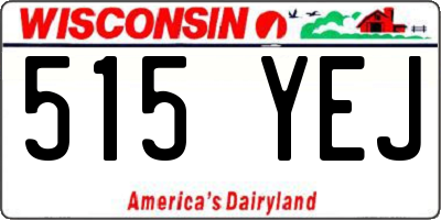WI license plate 515YEJ