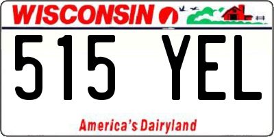 WI license plate 515YEL
