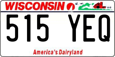 WI license plate 515YEQ