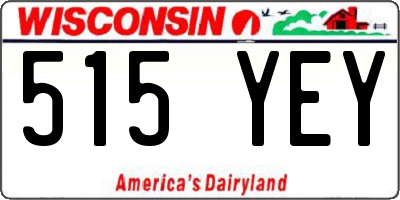 WI license plate 515YEY