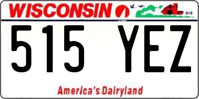 WI license plate 515YEZ