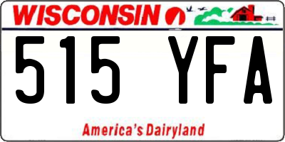 WI license plate 515YFA