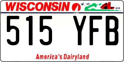 WI license plate 515YFB