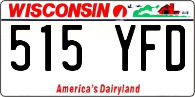 WI license plate 515YFD