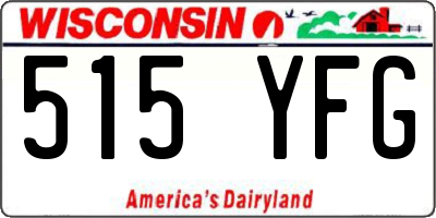 WI license plate 515YFG