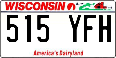 WI license plate 515YFH