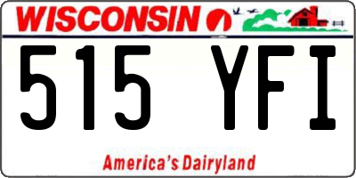 WI license plate 515YFI