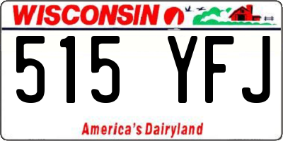 WI license plate 515YFJ