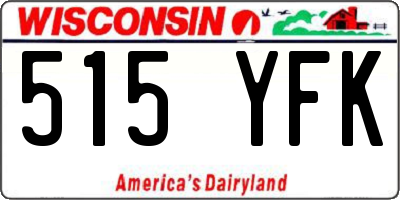 WI license plate 515YFK