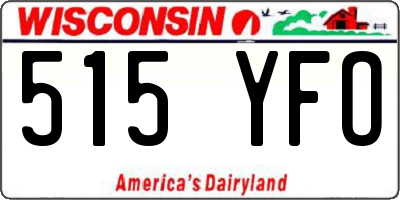 WI license plate 515YFO