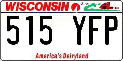 WI license plate 515YFP