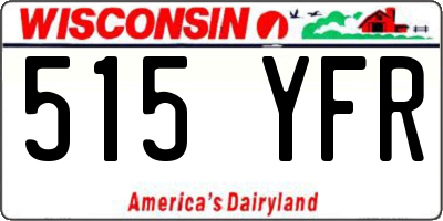 WI license plate 515YFR