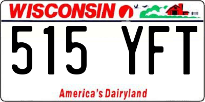 WI license plate 515YFT