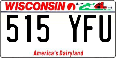 WI license plate 515YFU