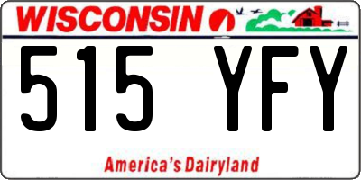 WI license plate 515YFY