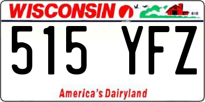 WI license plate 515YFZ