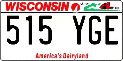 WI license plate 515YGE