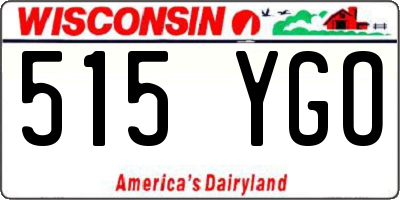 WI license plate 515YGO