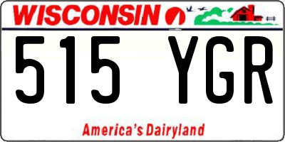 WI license plate 515YGR
