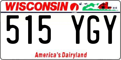 WI license plate 515YGY